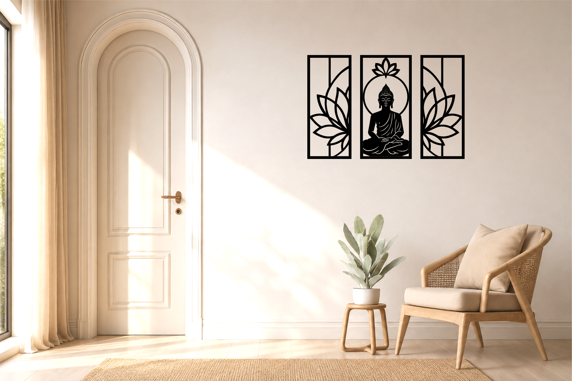 Set of 3_Divine Budha Wall Art