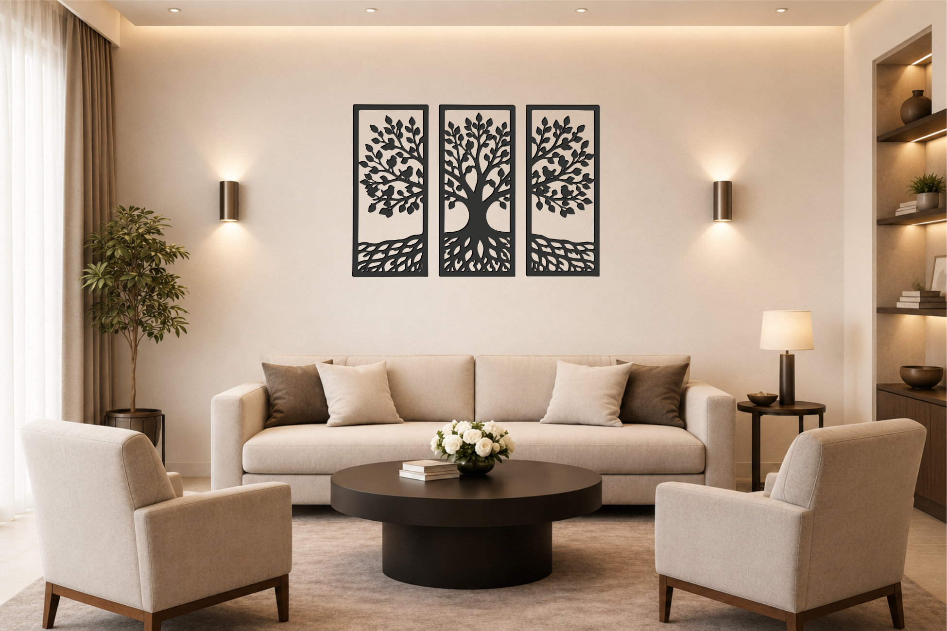 Set of 3_ Tree wall Art